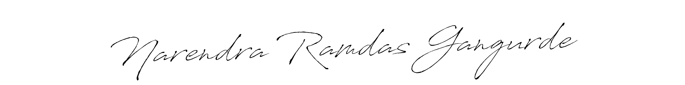 How to make Narendra Ramdas Gangurde name signature. Use Antro_Vectra style for creating short signs online. This is the latest handwritten sign. Narendra Ramdas Gangurde signature style 6 images and pictures png