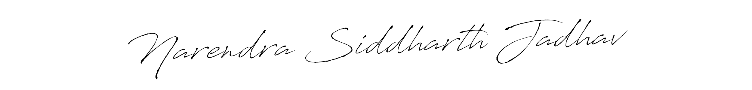 Create a beautiful signature design for name Narendra Siddharth Jadhav. With this signature (Antro_Vectra) fonts, you can make a handwritten signature for free. Narendra Siddharth Jadhav signature style 6 images and pictures png