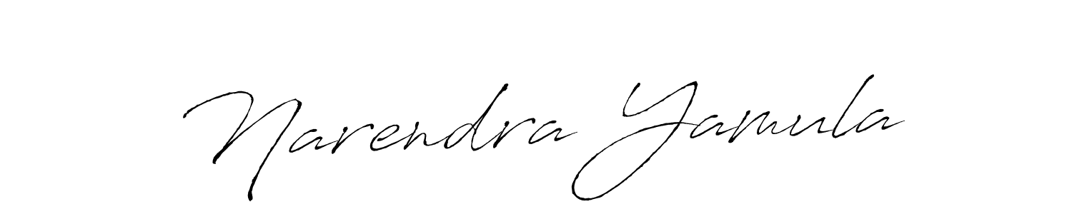 Design your own signature with our free online signature maker. With this signature software, you can create a handwritten (Antro_Vectra) signature for name Narendra Yamula. Narendra Yamula signature style 6 images and pictures png