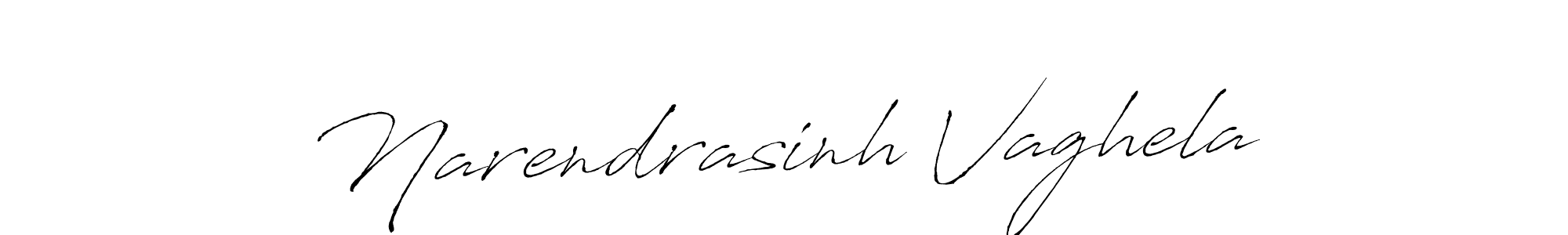 How to make Narendrasinh Vaghela name signature. Use Antro_Vectra style for creating short signs online. This is the latest handwritten sign. Narendrasinh Vaghela signature style 6 images and pictures png