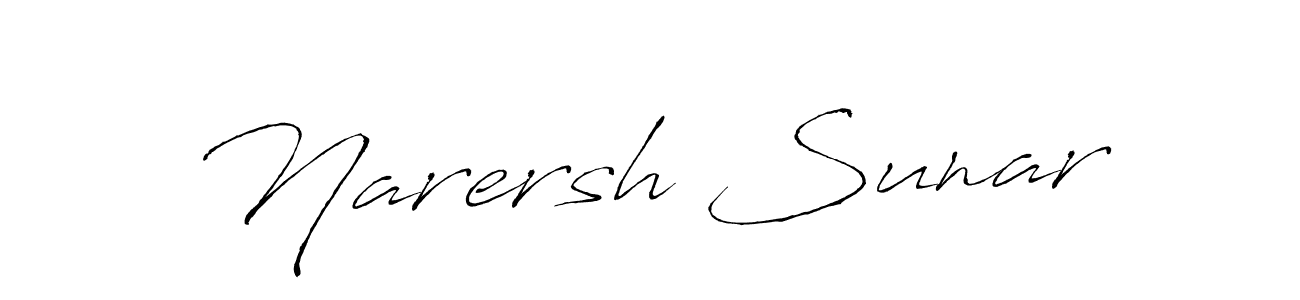 if you are searching for the best signature style for your name Narersh Sunar. so please give up your signature search. here we have designed multiple signature styles  using Antro_Vectra. Narersh Sunar signature style 6 images and pictures png