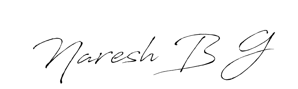 How to make Naresh B G name signature. Use Antro_Vectra style for creating short signs online. This is the latest handwritten sign. Naresh B G signature style 6 images and pictures png