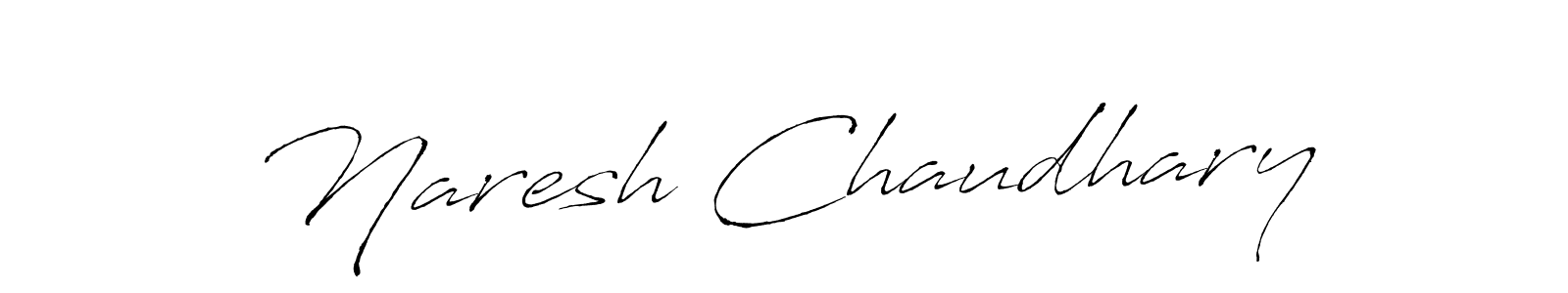 How to make Naresh Chaudhary name signature. Use Antro_Vectra style for creating short signs online. This is the latest handwritten sign. Naresh Chaudhary signature style 6 images and pictures png