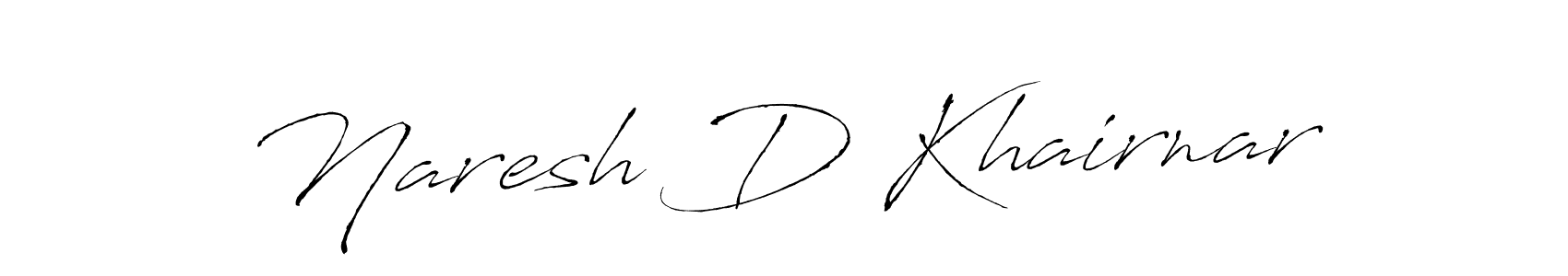 Create a beautiful signature design for name Naresh D Khairnar. With this signature (Antro_Vectra) fonts, you can make a handwritten signature for free. Naresh D Khairnar signature style 6 images and pictures png