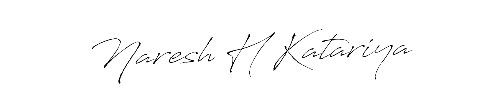 How to make Naresh H Katariya signature? Antro_Vectra is a professional autograph style. Create handwritten signature for Naresh H Katariya name. Naresh H Katariya signature style 6 images and pictures png