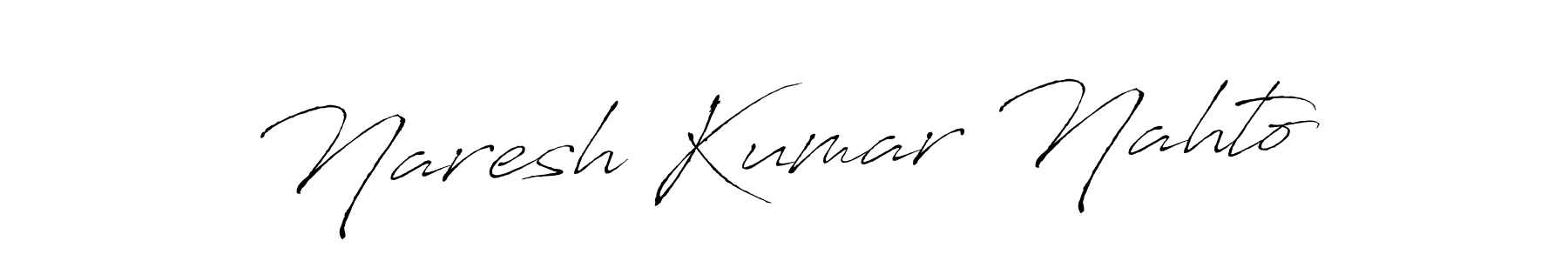 Design your own signature with our free online signature maker. With this signature software, you can create a handwritten (Antro_Vectra) signature for name Naresh Kumar Nahto. Naresh Kumar Nahto signature style 6 images and pictures png