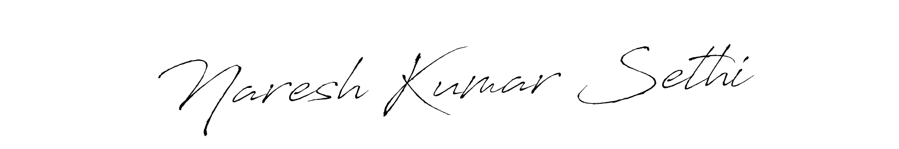 Design your own signature with our free online signature maker. With this signature software, you can create a handwritten (Antro_Vectra) signature for name Naresh Kumar Sethi. Naresh Kumar Sethi signature style 6 images and pictures png