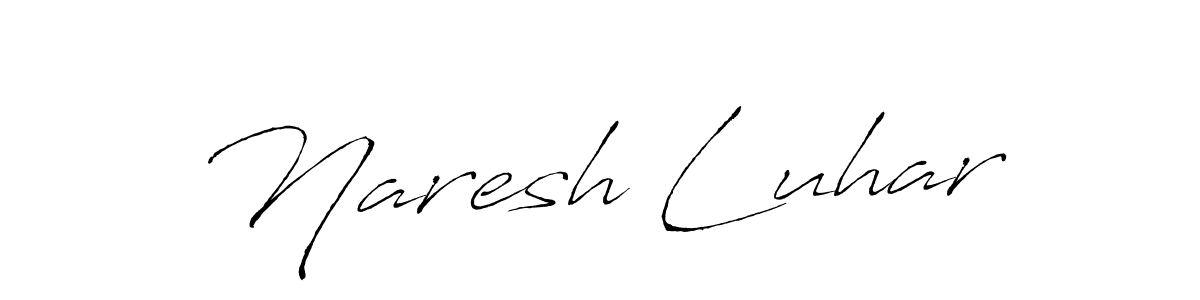 How to make Naresh Luhar signature? Antro_Vectra is a professional autograph style. Create handwritten signature for Naresh Luhar name. Naresh Luhar signature style 6 images and pictures png