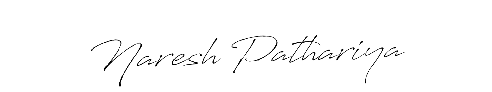 How to make Naresh Pathariya name signature. Use Antro_Vectra style for creating short signs online. This is the latest handwritten sign. Naresh Pathariya signature style 6 images and pictures png