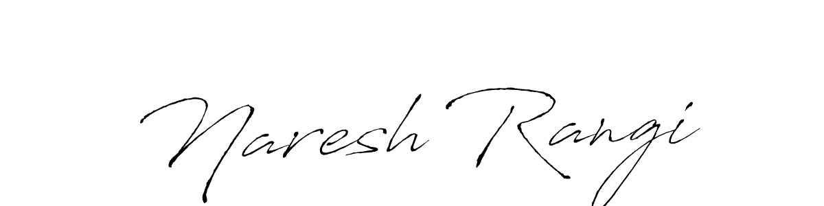 How to make Naresh Rangi name signature. Use Antro_Vectra style for creating short signs online. This is the latest handwritten sign. Naresh Rangi signature style 6 images and pictures png
