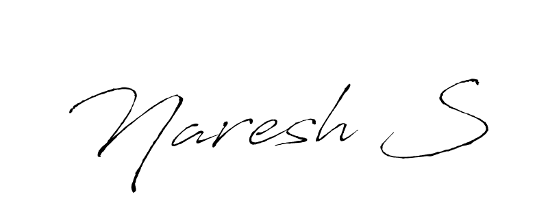 Also You can easily find your signature by using the search form. We will create Naresh S name handwritten signature images for you free of cost using Antro_Vectra sign style. Naresh S signature style 6 images and pictures png