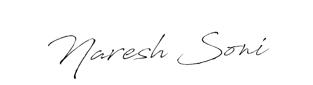 Design your own signature with our free online signature maker. With this signature software, you can create a handwritten (Antro_Vectra) signature for name Naresh Soni. Naresh Soni signature style 6 images and pictures png