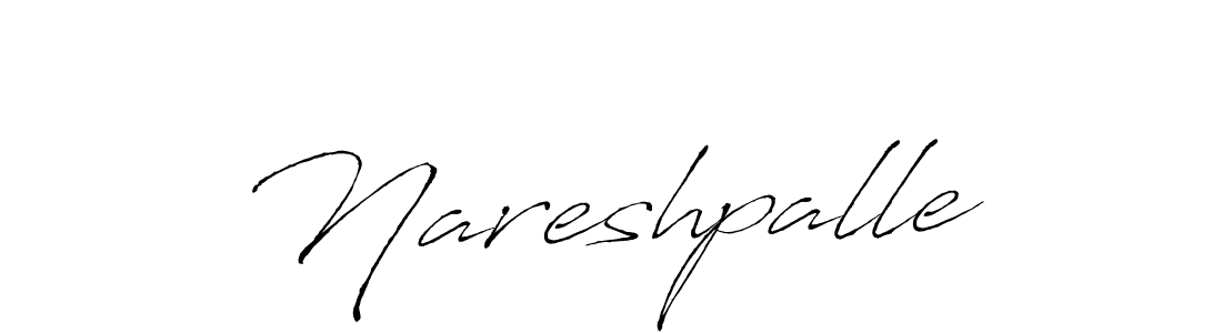 Use a signature maker to create a handwritten signature online. With this signature software, you can design (Antro_Vectra) your own signature for name Nareshpalle. Nareshpalle signature style 6 images and pictures png