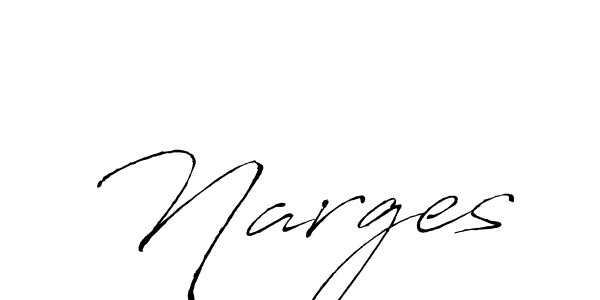 Create a beautiful signature design for name Narges. With this signature (Antro_Vectra) fonts, you can make a handwritten signature for free. Narges signature style 6 images and pictures png