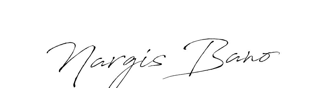 How to make Nargis Bano name signature. Use Antro_Vectra style for creating short signs online. This is the latest handwritten sign. Nargis Bano signature style 6 images and pictures png