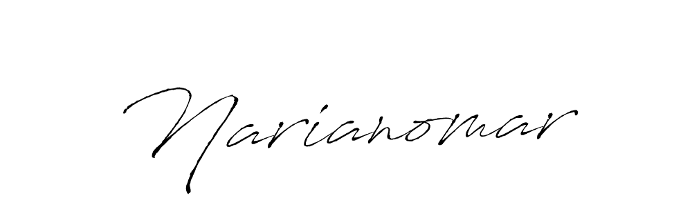 Use a signature maker to create a handwritten signature online. With this signature software, you can design (Antro_Vectra) your own signature for name Narianomar. Narianomar signature style 6 images and pictures png