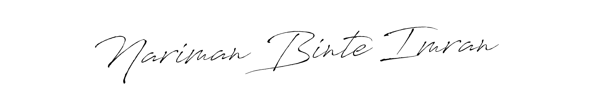 Create a beautiful signature design for name Nariman Binte Imran. With this signature (Antro_Vectra) fonts, you can make a handwritten signature for free. Nariman Binte Imran signature style 6 images and pictures png