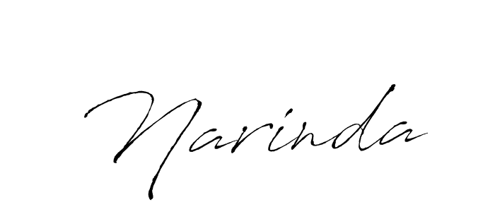 Create a beautiful signature design for name Narinda. With this signature (Antro_Vectra) fonts, you can make a handwritten signature for free. Narinda signature style 6 images and pictures png