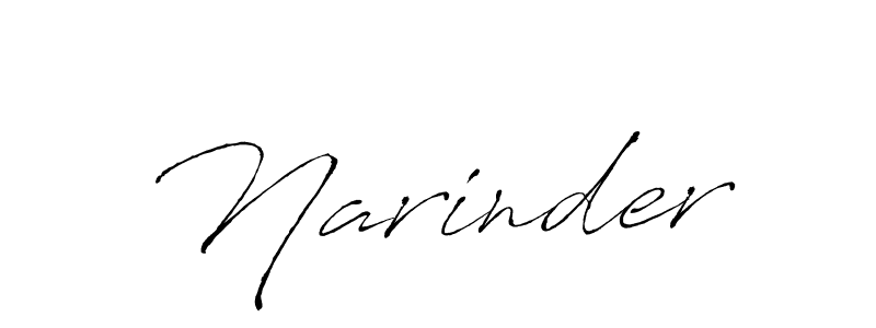 How to make Narinder signature? Antro_Vectra is a professional autograph style. Create handwritten signature for Narinder name. Narinder signature style 6 images and pictures png