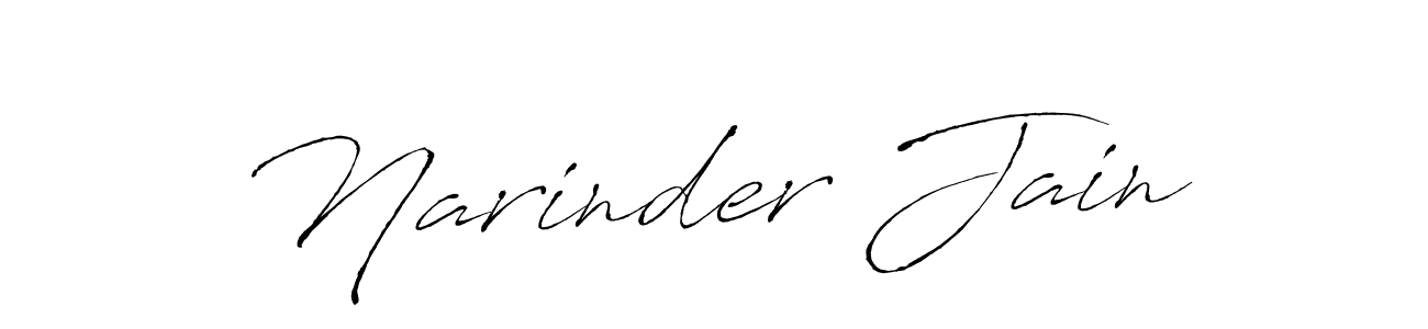 Narinder Jain stylish signature style. Best Handwritten Sign (Antro_Vectra) for my name. Handwritten Signature Collection Ideas for my name Narinder Jain. Narinder Jain signature style 6 images and pictures png