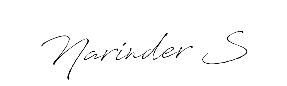 This is the best signature style for the Narinder S name. Also you like these signature font (Antro_Vectra). Mix name signature. Narinder S signature style 6 images and pictures png