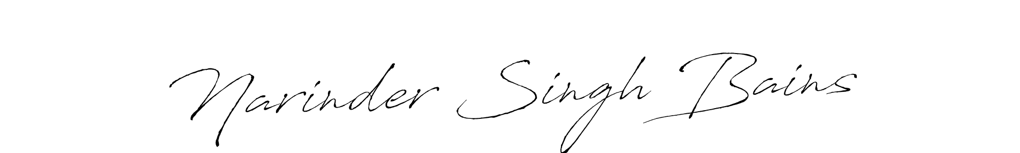 Also You can easily find your signature by using the search form. We will create Narinder Singh Bains name handwritten signature images for you free of cost using Antro_Vectra sign style. Narinder Singh Bains signature style 6 images and pictures png