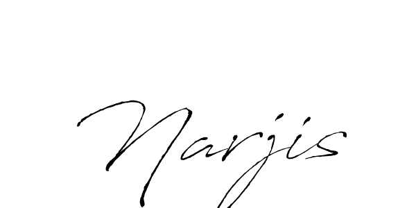 How to make Narjis name signature. Use Antro_Vectra style for creating short signs online. This is the latest handwritten sign. Narjis signature style 6 images and pictures png