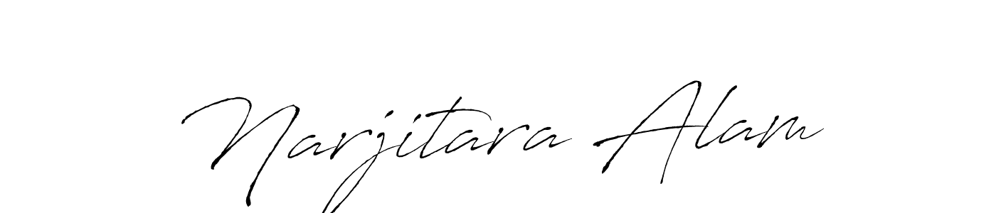 Design your own signature with our free online signature maker. With this signature software, you can create a handwritten (Antro_Vectra) signature for name Narjitara Alam. Narjitara Alam signature style 6 images and pictures png