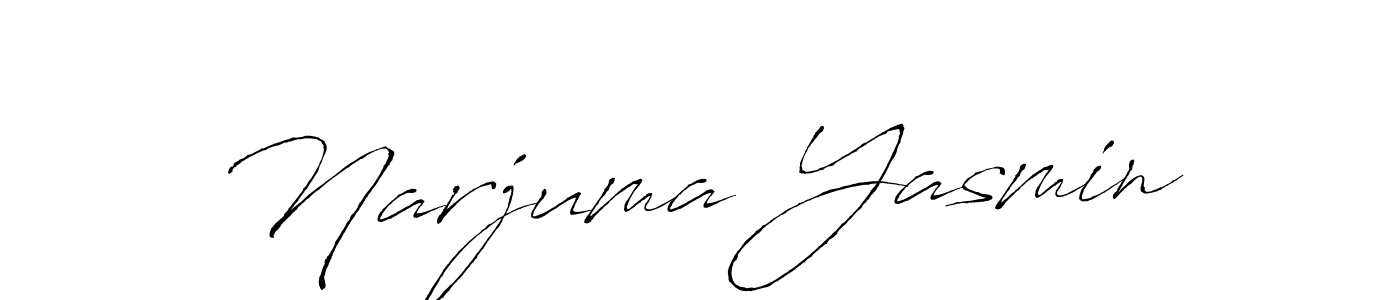 You should practise on your own different ways (Antro_Vectra) to write your name (Narjuma Yasmin) in signature. don't let someone else do it for you. Narjuma Yasmin signature style 6 images and pictures png