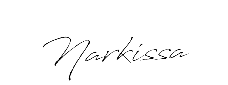 Design your own signature with our free online signature maker. With this signature software, you can create a handwritten (Antro_Vectra) signature for name Narkissa. Narkissa signature style 6 images and pictures png