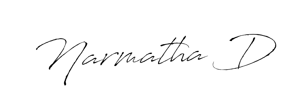 Make a beautiful signature design for name Narmatha D. With this signature (Antro_Vectra) style, you can create a handwritten signature for free. Narmatha D signature style 6 images and pictures png