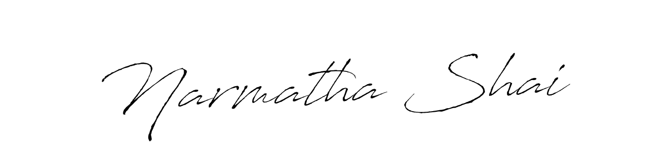 Create a beautiful signature design for name Narmatha Shai. With this signature (Antro_Vectra) fonts, you can make a handwritten signature for free. Narmatha Shai signature style 6 images and pictures png