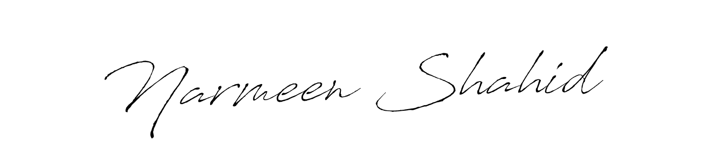 Design your own signature with our free online signature maker. With this signature software, you can create a handwritten (Antro_Vectra) signature for name Narmeen Shahid. Narmeen Shahid signature style 6 images and pictures png