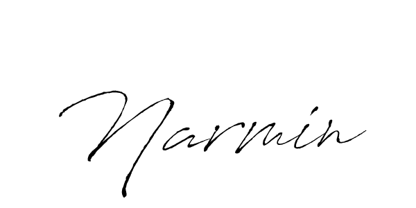 Make a beautiful signature design for name Narmin. With this signature (Antro_Vectra) style, you can create a handwritten signature for free. Narmin signature style 6 images and pictures png
