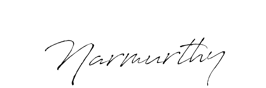 Make a beautiful signature design for name Narmurthy. With this signature (Antro_Vectra) style, you can create a handwritten signature for free. Narmurthy signature style 6 images and pictures png