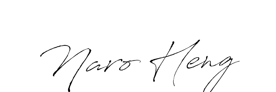 Make a beautiful signature design for name Naro Heng. With this signature (Antro_Vectra) style, you can create a handwritten signature for free. Naro Heng signature style 6 images and pictures png