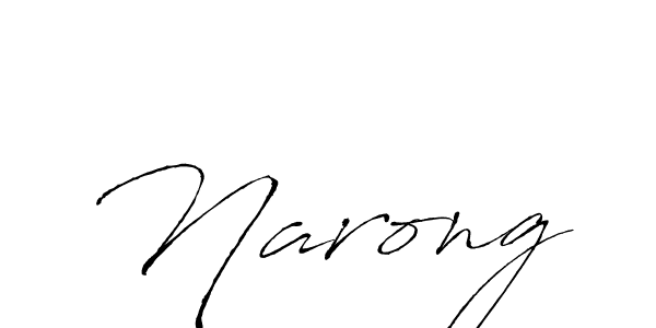 Narong stylish signature style. Best Handwritten Sign (Antro_Vectra) for my name. Handwritten Signature Collection Ideas for my name Narong. Narong signature style 6 images and pictures png