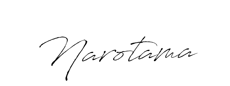 Make a beautiful signature design for name Narotama. With this signature (Antro_Vectra) style, you can create a handwritten signature for free. Narotama signature style 6 images and pictures png