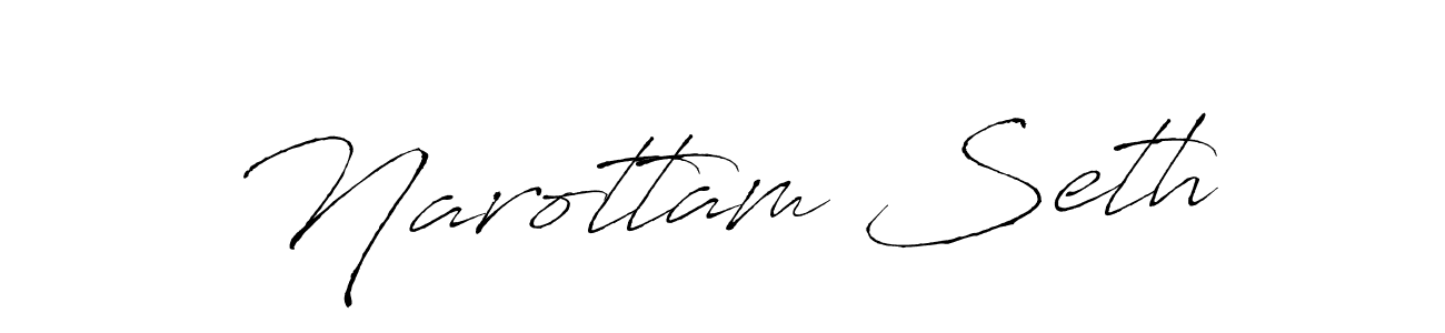 Design your own signature with our free online signature maker. With this signature software, you can create a handwritten (Antro_Vectra) signature for name Narottam Seth. Narottam Seth signature style 6 images and pictures png