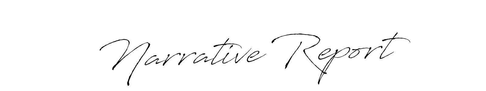Design your own signature with our free online signature maker. With this signature software, you can create a handwritten (Antro_Vectra) signature for name Narrative Report. Narrative Report signature style 6 images and pictures png