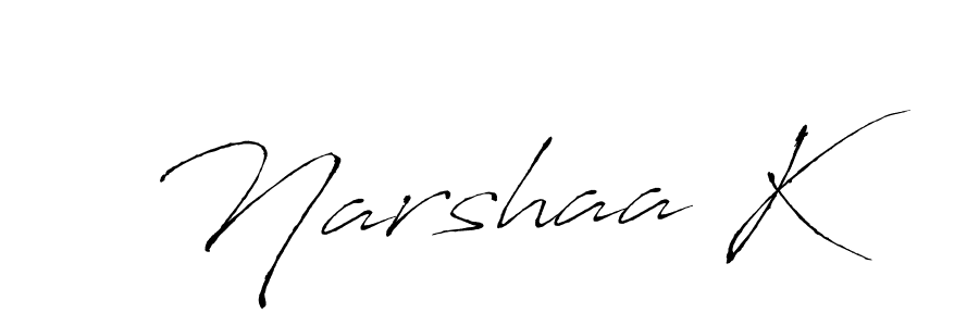 The best way (Antro_Vectra) to make a short signature is to pick only two or three words in your name. The name Narshaa K include a total of six letters. For converting this name. Narshaa K signature style 6 images and pictures png