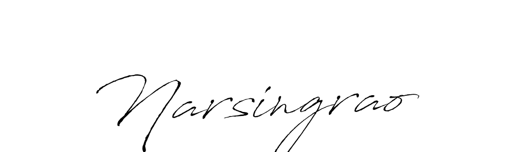 Design your own signature with our free online signature maker. With this signature software, you can create a handwritten (Antro_Vectra) signature for name Narsingrao. Narsingrao signature style 6 images and pictures png