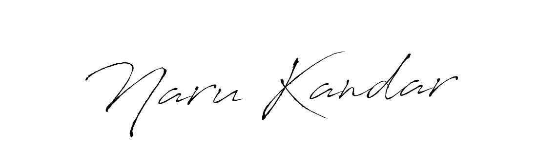 Make a beautiful signature design for name Naru Kandar. With this signature (Antro_Vectra) style, you can create a handwritten signature for free. Naru Kandar signature style 6 images and pictures png