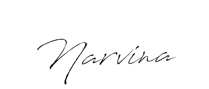 Design your own signature with our free online signature maker. With this signature software, you can create a handwritten (Antro_Vectra) signature for name Narvina. Narvina signature style 6 images and pictures png