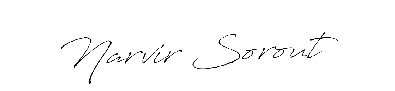 This is the best signature style for the Narvir Sorout name. Also you like these signature font (Antro_Vectra). Mix name signature. Narvir Sorout signature style 6 images and pictures png