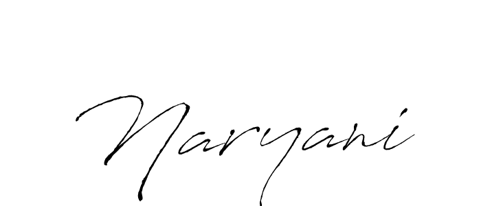 Design your own signature with our free online signature maker. With this signature software, you can create a handwritten (Antro_Vectra) signature for name Naryani. Naryani signature style 6 images and pictures png