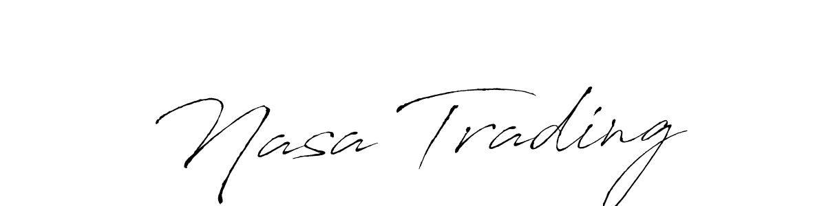 Make a beautiful signature design for name Nasa Trading. With this signature (Antro_Vectra) style, you can create a handwritten signature for free. Nasa Trading signature style 6 images and pictures png