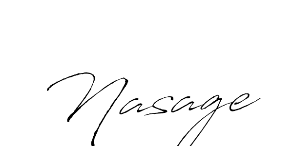 How to make Nasage name signature. Use Antro_Vectra style for creating short signs online. This is the latest handwritten sign. Nasage signature style 6 images and pictures png