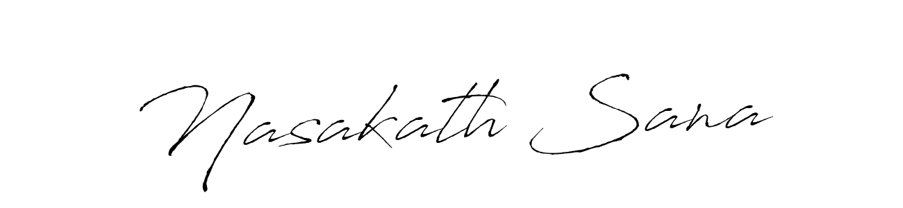 if you are searching for the best signature style for your name Nasakath Sana. so please give up your signature search. here we have designed multiple signature styles  using Antro_Vectra. Nasakath Sana signature style 6 images and pictures png