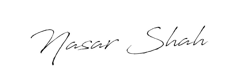 Create a beautiful signature design for name Nasar Shah. With this signature (Antro_Vectra) fonts, you can make a handwritten signature for free. Nasar Shah signature style 6 images and pictures png